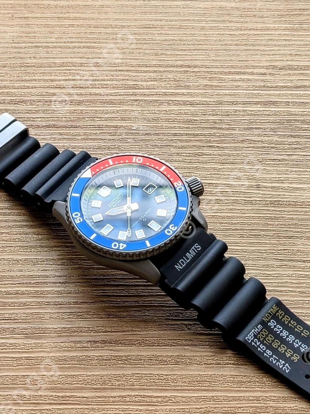 Titanium Seiko Pepsi Automatic Diver Mod Watch 42mm Sapphire AR Coated 24jewels - Picture 11 of 11